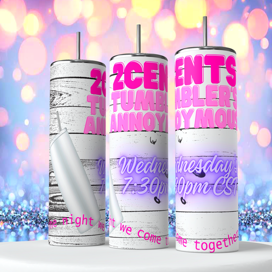 20oz Tumbler Anonymous Sublimation Wednesday’s only