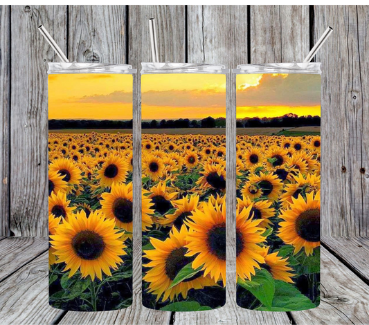 20oz Field of Sunflowers Sublimation Tumbler